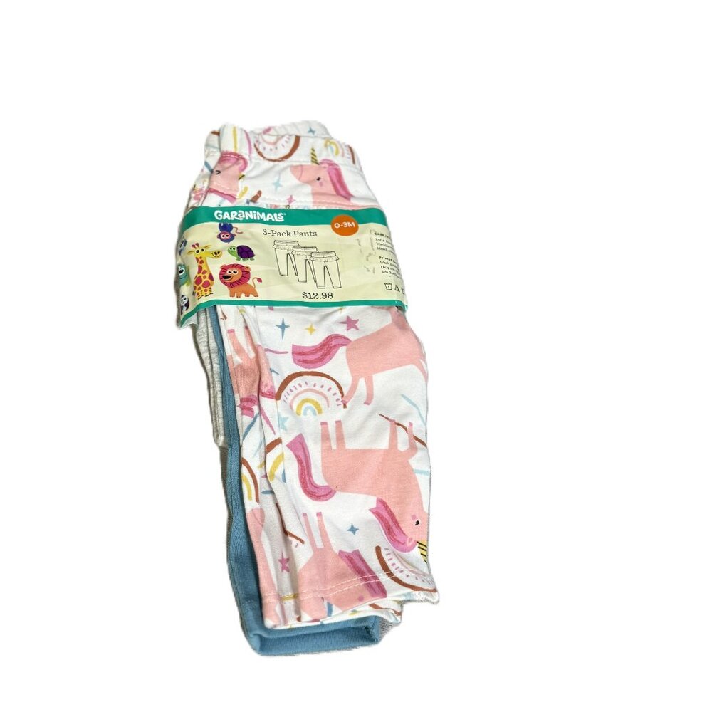NWT Garanimals 3pk Pants 0-3 months